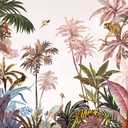 MFWFM Tropical Wallpaper Botanical Palm Leaf Wall Mural Jungle Forest Rainforest Mural Wallpaper(Not Peel n' Stick)
