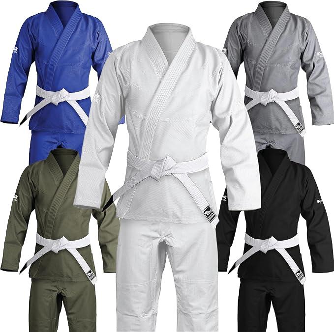 Hawk Sports Brazilian Jiu Jitsu Gi for Men and Women with Jacket, Pants, and White Belt for Martial Arts Training A5