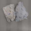 2-Pack Mini Crib Sheets Fitted - 38x26 Pack N Play Sheets for Pack and Play Mattress, Organic Cotton, Soft & Breathable Playard Bedding, Neutral Mini Toddler Bed Cover for Boys, Girls (Jolly Rainbow)