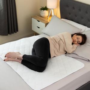 Waterproof Mattress Protector 52" x 34" (2‑Pack) - Washable Pee Pads for Adults, Seniors, Kids & Dog Pee Pads - Absorbent Changing Pad, Non‑Slip, Machine Washable up to 300 Times