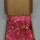 90+Pcs Mini Dried Babys Breath Flowers Pink, 4700+ Bright Pink Baby Breath Flower Bulk, Dried Flowers for Crafts, Wedding Decor Boho Invitation, Resin Candle Making, Dry Babies Flowers, Gypsophila