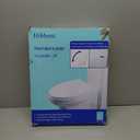 Hibbent Premium Elongated Toilet Seat with Cover Quiet Close, One-Click to Quick Release, Easy Installation Non-Slip Seat Bumpers, Slow Close Toilet Seat and Cover, Easy Cleaning-White Color