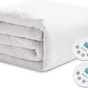Heated Diamond Quilted Mattress Pad,Queen Size Dual Control,Soft Bed Warmer,10 Heat Settings,1-12 Hours Auto-Off,Fast Heating,ETL Certified,Machine Washable,Fit Up to 18" Deep Pocket,60"x80"