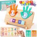 LovesTown Preschool Learning Toys for Toddler, Educational Math Manipulatives Montessori Toys Number Counting Blocks for Kids Birthday Gifts