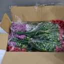 Yastouay 24 Bundles Artificial Flowers for Outdoors, UV Resistant Artificial Outdoor Flowers No Fade Fake Outdoor Flowers Plants for Garden Porch Window Box Pot Planters Decor (Fuchsia+Rose Red)