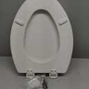 Bemis 1500EC Durable Wooden Toilet Seat, Easy Clean Hinges, Made in USA, Elongated, White