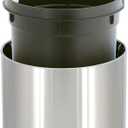 GLAD Small Trash Can, 1.2 Gallon | Round Stainless Steel Garbage Bin with Soft Close Lid & Step Foot Pedal | Metal Waste Basket with Removable Inner Bucket, Stainless