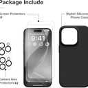 GONEZ Magnetic for iPhone 15 Pro Max Case, [Compatible with MagSafe] Anti-Scratch Microfiber Lining & Screen Protector, Shockproof Slim Phone Silicone Cover 6.7 inch, Black