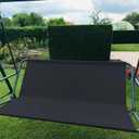 Swing Seat Cover Replacement, 600D Thickened Oxford Waterproof Chair Bench Replacement Cover Outdoor Swing Cushion Cover for 2/3 Seat Patio Garden Swing Chair(Black, S - 45.3x18.9x18.9in)