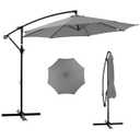 NEWBULIG 10FT Patio Umbrella, Cantilever Umbrella, UV Protection | Outdoor Patio Table Umbrella, Fade Resistant Fabric, Easy Tilt Adjustment for Pool, Deck, Garden, Backyard, Gray 