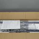 Modern LED Linear Rectangle Chandelier Dimmable 35.4 Kitchen Island Lighting, Contemporary Hanging Linear Led Pendant Chandelier Light Fixture for Dining Room Hallway Bar Black