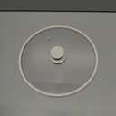 CAROTE 10" Silicone Lid for Pots, Pans and Skillets, Pot Lid With Heat Resistant Silicone Rim and Tempered Glass, White