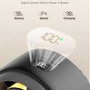 SWEETFULL Baby Stroller Fan - 4000mAh Rechargeable 4-Speed Quiet with LED Display & Night Light, Mini Portable 360 Clip On Safe Fan for Car Seat, Crib, Travel - Black