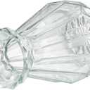 MyGift Small Glass Bud Vase, 5 Inch Decorative Flower Vases, Mini Vintage Style Centerpiece Vases with Diamond Faceted Design, Set of 2