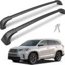 260lbs Roof Rack Cross Bars Compatible with Toyota Highlander 2014-2019 XLE Limited & SE & LE Plus & LE, Lockable Aluminum Heavy Duty Anti-Theft, Rust and Corrosion Resistant Crossbar