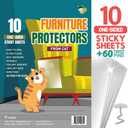 3 x HA SHI Cat Scratch Protector  Furniture Shield Sheets or Sticky Tape, Large Coverage, Pet Safe (Single-Sided)