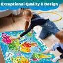 QUOKKA Giant Floor Puzzle for Kids Ages 4-6  2x3 Feet Extra-Thick 48 Pieces Toddler Puzzle Ages 3-5  World Map Educational Activity for Boys Girls  Premium Box with Sturdy Handle & Magnetic Closure