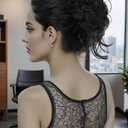 Black Messy Bun Hair Clips with Hair Attached Curly Ponytail Extension Easy Updo Hair Piece for Ladies