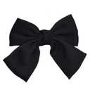 SEVENHEAD Bow Hair Clips Black Spring Hair Clip 1 Pack Barrettes Large Big Oversized Knot Bowknot Satin French Barrettes Snap Hair Clips Ponytail Holders Accessories for Women Girls Teens