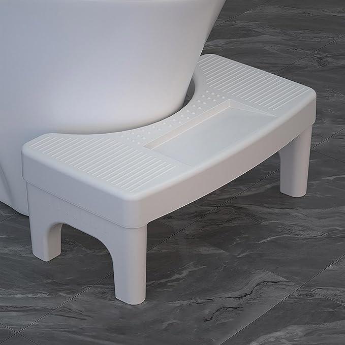Foldable Toilet Foot Stool for Adults, Poop Stool for Bathroom, Potty Stools for Adults, Bathroom Step Stools, Small Step Seat for Adult, Fits All Toilets, Detachable, Stackable