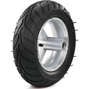 110/50-6.5 Mini Bike Wheel Rear Tire, Rubber Wheel Tire and Rim Package for 49cc 2-Stroke Pocket Rocket Bike Motorcycle