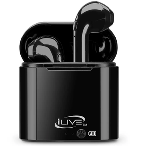 iLive Truly Wire Free Earbuds And Charging Case Black Brand