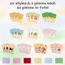 CSH 30 Pcs Cute Cartoon Animal Greeting Cards Bulk in 10 Unique Designs & 3 Pcs Each Type, Comes with 30 Colorful Envelopes, Blank Cards Assortment (3.85x5.35 Inch), Perfect for Kids Party, Friendship, Graduation, Think of You, Baby Shower & Bridal Shower