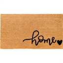 THEODORE MAGNUS Door Mat - Welcome Mat for Front Door with Non-Slip Backing - Durable Coir Doormat - Perfect for Outside Entrance and Entryway Matt - Outdoor/Indoor - Heart and Home - 17" x 30" (1'5" x 2'6" (Rectangular))