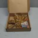 LAWOHO Christmas Tree Topper Star, Vintage Christmas Decor, 10 Inch Shiny Golden Christmas Tree Decoration with 6H Timer, 50 Warm LED Lights for Xmas Tree, Holiday & Party, Indoor Decor