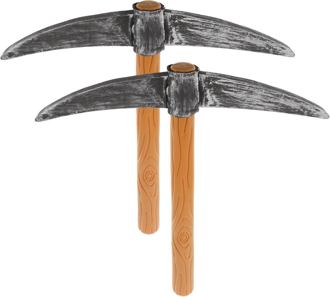 2 Pcs Props Foam Cosplay Safe Shovel Prop Fake Shovel Tool Dwarf Gnome Cosplay Halloween Costume Accessories, 49.00x41.00x4.50CM Multi