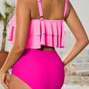 Arolina High Waisted Bikini Sets Pink Bikini Swimsuits for Women Cute Full Coverage Bathing Suits （S-24W