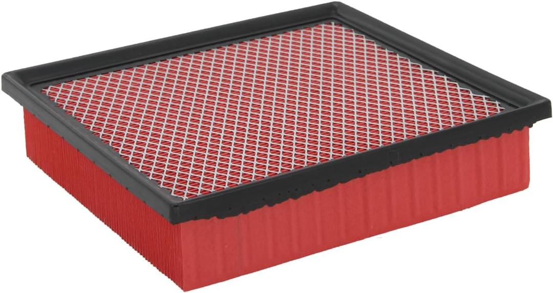 CA10755 Engine Air Filter Compatible with Sienna, Highlander, Camry, Avalon, ES350, NX200T, NX300, RX350, RX350L, Durango, Grand Cherokee with OE 17801-31130 Red
