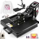 Whubefy Heat Press 15x15 Full Slide Out Shirt Press Machine for Sublimation
DTF, HTV Vinyl Projects, 1200W Rapid Even Heating, Industrial Digital Heat Transfer Machine for T Shirts/Mouse Pad/Coaster