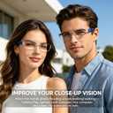 AQWANO Rimless Computer Reading Glasses Blue Light Blocking, 5 Pack Fashion Clear Frame Readers for Women Men Lightweight & Comfortable Anti Glare,3.0