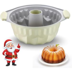 Boxiki Kitchen Premium Non-Stick Fluted Cake Pan - Ceramic Bakeware for Perfect Pound Cakes, Chocoflan & More - Durable & Easy Release