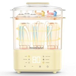 Bottle Sterilizer and Dryer, All-in-One Electric Steam Sterilizer Bottle Sanitizer for Baby Bottles, Pump Parts Accessories Newborn Essential Bottle Warmer for Breastmilk & Thaw (Yellow)
