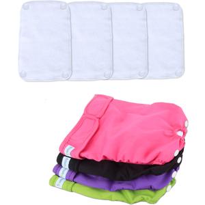 Teamoy Reusable Female Dog Diapers with Inserts (Pack of 4), Doggie Diaper Liners Period Pants for Dogs in Heat & Incontinence, Super-Absorbent, L1 (L1(Fit 19"-27" Waist))