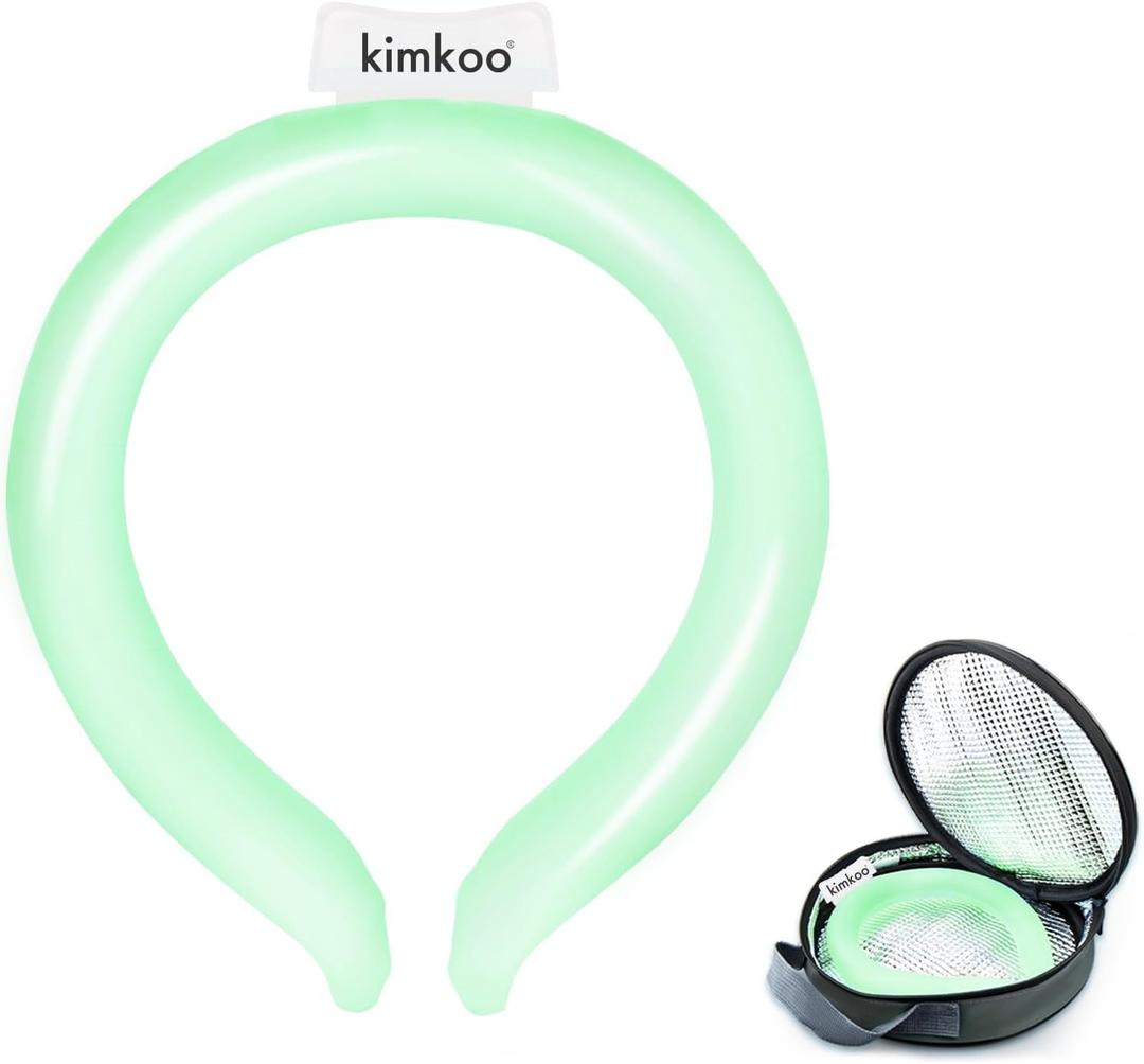 Neck Cooling Tube, Reusable Ice Neck Cool Wrap for Outdoor Indoor, Relief for Hot Flashes and Summer (Green)