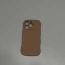 Magnetic for iPhone 16 Pro Case, [Full Camera Protection][Compatible with MagSafe] Cute Wave Frame Silicone Shockproof Protective Phone Case for iPhone 16 Pro 6.3", Brown