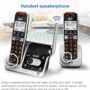 AT&T BL102-3 DECT 6.0 3-Handset Cordless Phone for Home with Answering Machine, Call Blocking, Caller ID Announcer, Audio Assist, Intercom, and Unsurpassed Range, Silver/Black