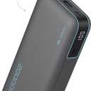 CUKTECH 45W Power Bank 20000mAh, Portable Travel Charger Built-in USB C Cable, Fast Charging Battery Pack for iPhone 16/15/14/13, iPad, Samsung Galaxy, Google Pixel, Android and More (Gray)