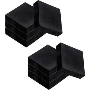 uxcell 8Pcs Rubber Anti Vibration Pads, 2" x 2" x 0.6" Square Rubber Shock Absorbing Washer Pads, Non-Skid Protector Mat for Washer Dryer Air Conditioner Compressor