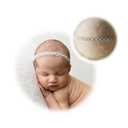 Honra Orraphtstu Newborn Photography Props Pearl Headband Baby Photoshoots Posing Photo Tieback Hair Accessories (White 04)