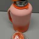 64oz Insulated Water Bottle, Coolflask Half Gallon Water Jug With Handle Straw Stainless Steel Double-Walled Vacuum Metal Large Flask With Strap Bpa-Free Leakproof, Keep Cold 48 Hrs, Sunny Orange