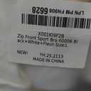 Women's Zip Front Sports Bra Wireless Post-Surgery Bra Active Yoga Sports Bras (Large, Black-Flesh-White)