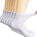 +MD Diabetic Socks for Men Women 6 Pairs,Non-Binding Top Extra Wide Ankle/Crew Socks, for Edema Circulator 9-11 