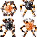 Halloween Toy Gifts for Kids Transformable Fidget Spinners for Adults Stress Relief Sensory Toys for Boys and Girls Fidget Toys Black Orange Halloween Party Decorations