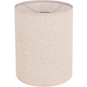 Beige Linen Tall Drum Lampshade, 10" Top x 10" Bottom x 13" High Lamp Shade, Lamp Shade Replacement for Table and Floor Lamps, Pendant Light, Handcrafted Lampshade, Easy Assembly