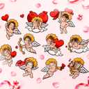 2 x 60pcs Valentine's Day Cupid Theme DIY Cutouts The Love God Hearts Bulletin Board Decoration Set DIY Love Gods Paper Cut-Outs Decor for Valentines Classroom Photo Craft Party School Wall Door Supplies
