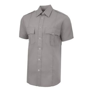 Button Up Shirt, Grey, M, 
Mens 100% Polyester Security Shirt Short Sleeve. National Patrol